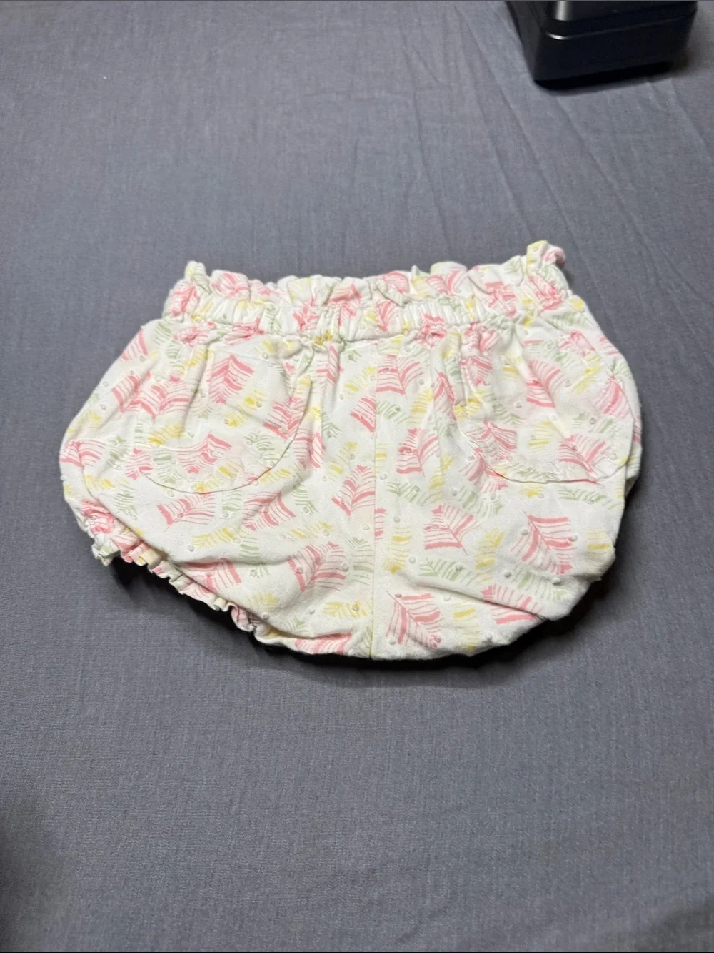 Hanna Andersson Pink Floral Diaper Cover with Mustard Bow